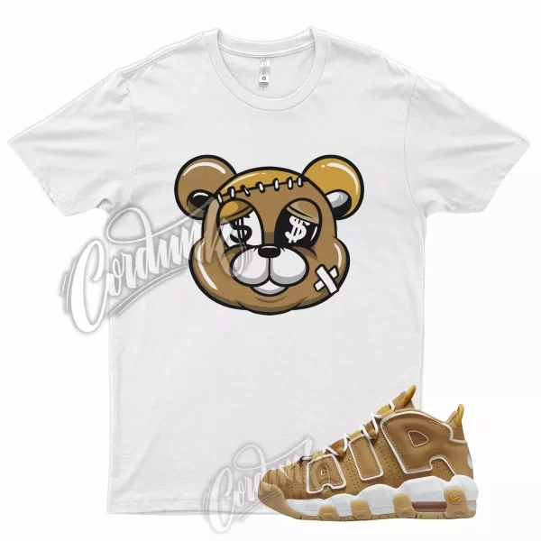 White STITCH T Shirt for J1 Air More Uptempo Wheat Gold Harvest 6 13 Flux 700 Jezsport.com