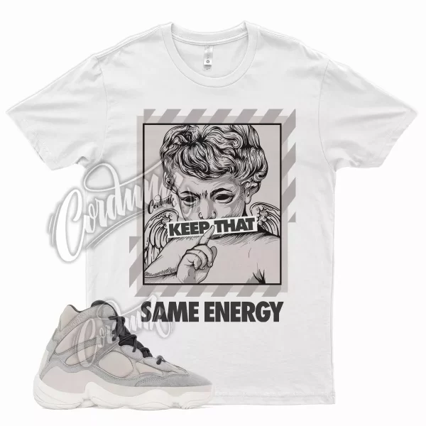 White ENERGY T Shirt for YZ 500 High Mist Stone Grey 350 380 700 Jezsport.com