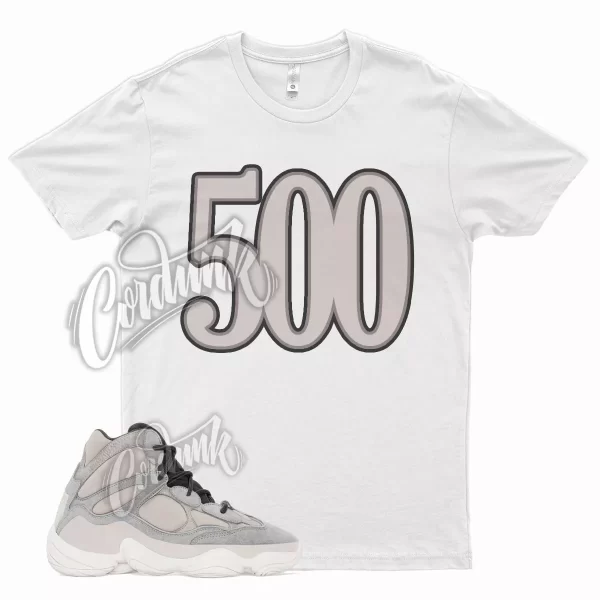 White 500 T Shirt for YZ 500 High Mist Stone Grey 350 380 700 Jezsport.com