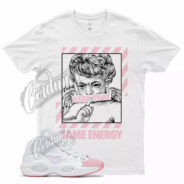 White ENERGY T Shirt for Question Mid Pink Toe Jezsport.com