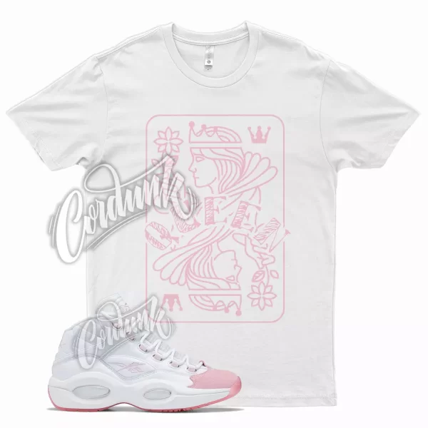 White QUEEN T Shirt for Question Mid Pink Toe Jezsport.com