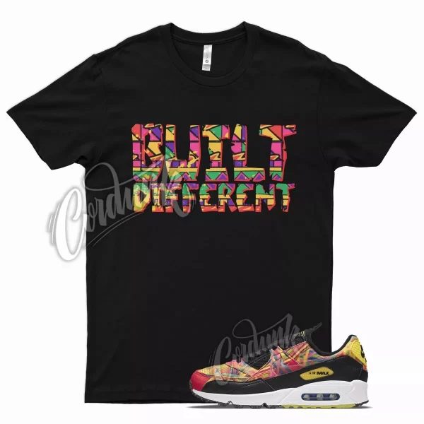 Black BUILT T Shirt for N Air Max 90 Familia Multi Yellow Latin America Jezsport.com