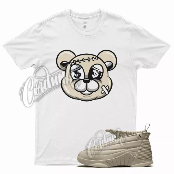 White STITCH T Shirt for Air J1 15 Billie Eilish Light Tan Jezsport.com