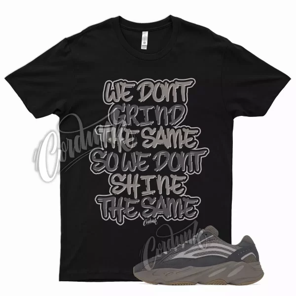 Black GRIND T Shirt for YZ Boost 700 V2 Mauve 350 380 500 Jezsport.com