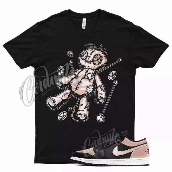 Black VOODOO T Shirt for Air J1 1 Low Arctic Orange Crimson Tint White Jezsport.com