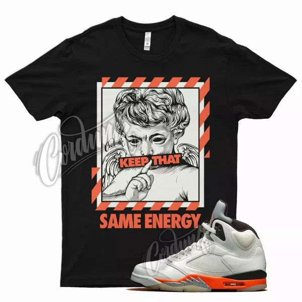 Black ENERGY Shirt for Air J1 5 Orange Blaze Sail Starfish Shattered Electro Jezsport.com