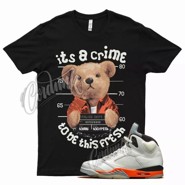 Black CRIME Shirt for Air J1 5 Orange Blaze Sail Starfish Shattered Electro Jezsport.com