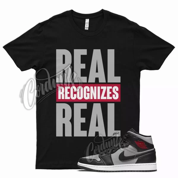 Black RRR T Shirt for Air J1 1 Mid Particle Grey White Gym Red Smoke OG Jezsport.com