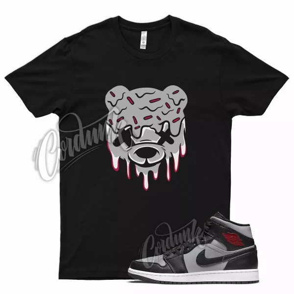 Black DRIPPY T Shirt for Air J1 1 Mid Particle Grey White Gym Red Smoke OG Jezsport.com