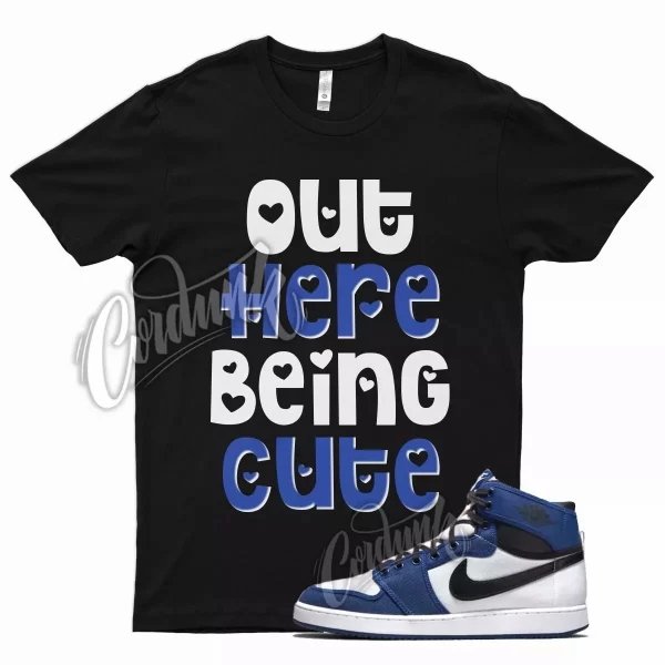 Black CUTE T Shirt for Air J1 1 AJKO KO Storm Blue White Racer Royal Hyper Jezsport.com