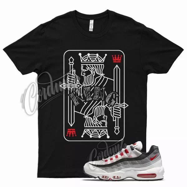 Black KING T Shirt for Air Max 95 Smoke Grey Red White 1 Jezsport.com