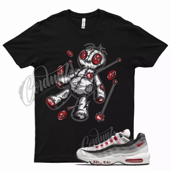 Black VOODOO T Shirt for Air Max 95 Smoke Grey Red White 1 Jezsport.com