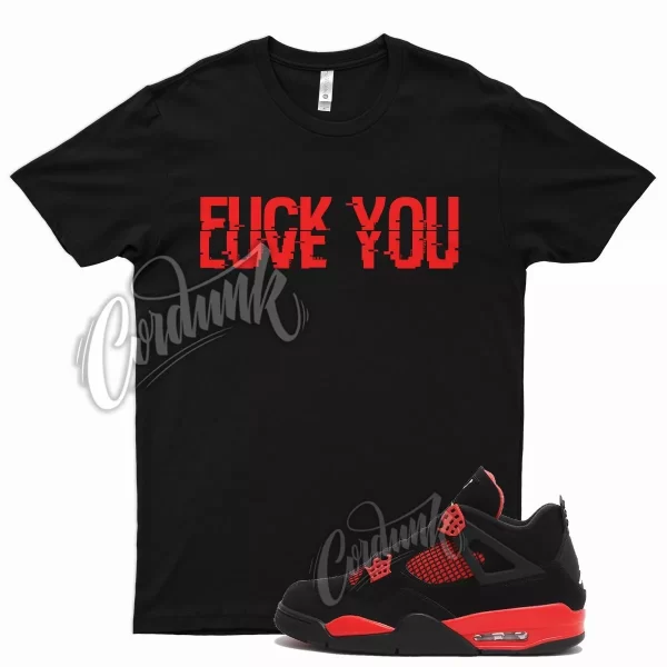 Black YOU T Shirt for Air J1 4 Red Thunder Gym Varsity Iconic 1 14 Jezsport.com