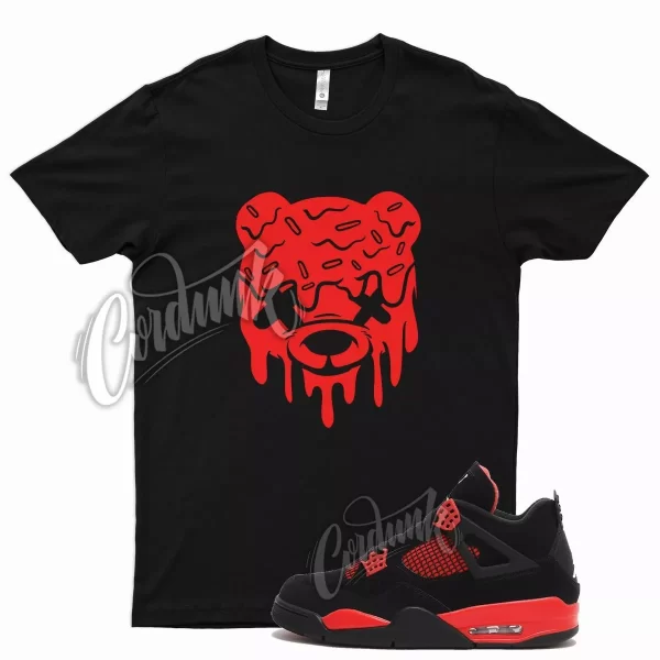 Black DRIPPY T Shirt for Air J1 4 Red Thunder Gym Varsity Iconic 1 14 Jezsport.com