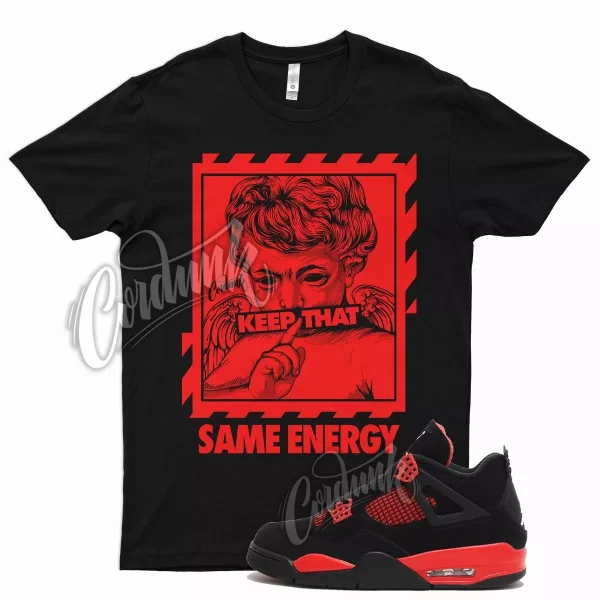 Black ENERGY T Shirt for Air J1 4 Red Thunder Gym Varsity Iconic 1 14 Jezsport.com