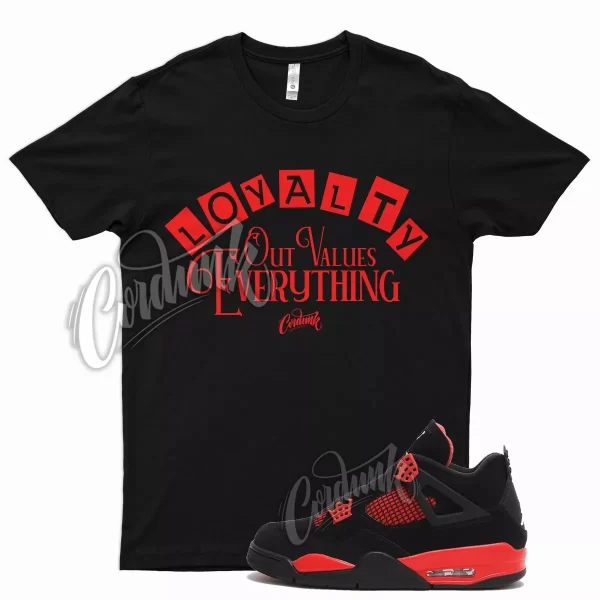 Black LOYALTY T Shirt for Air J1 4 Red Thunder Gym Varsity Iconic 1 14 Jezsport.com