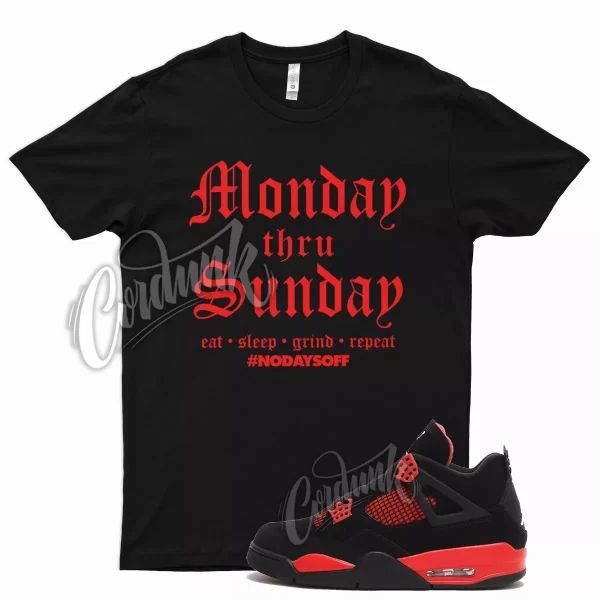 Black MOND T Shirt for Air J1 4 Red Thunder Gym Varsity Iconic 1 14 Jezsport.com