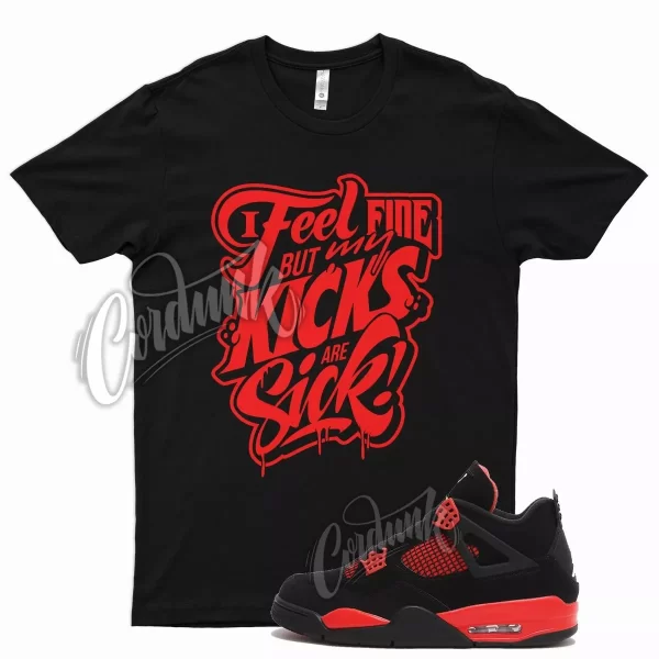 Black SICK T Shirt for Air J1 4 Red Thunder Gym Varsity Iconic 1 14 Jezsport.com