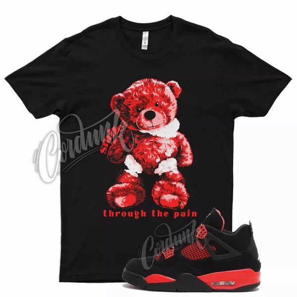 Black SMILE T Shirt for Air J1 4 Red Thunder Gym Varsity Iconic 1 14 Jezsport.com