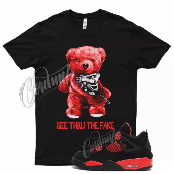 Black THRU T Shirt for Air J1 4 Red Thunder Gym Varsity Iconic 1 14 Jezsport.com