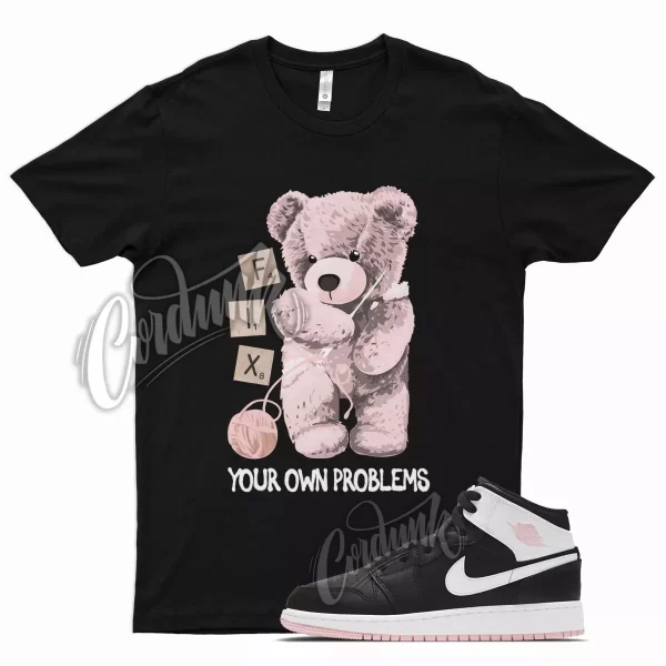 Black FIX T Shirt for Air J1 1 Mid Arctic Punch White Jezsport.com