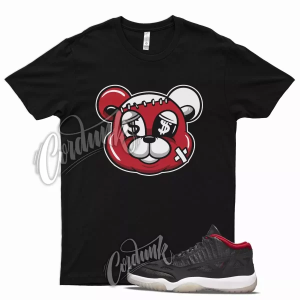 Black STITCH T Shirt for Air J1 11 Low Bred IE True Red Gym Varsity 1 Jezsport.com