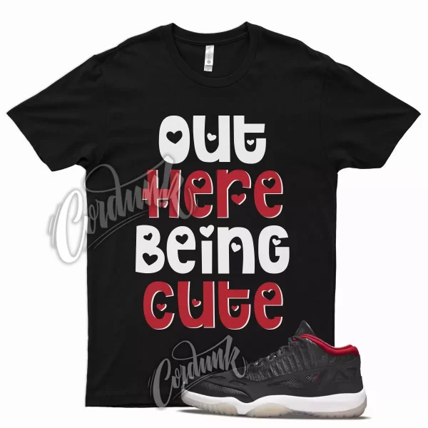 Black CUTE T Shirt for Air J1 11 Low Bred IE True Red Gym Varsity 1 Jezsport.com