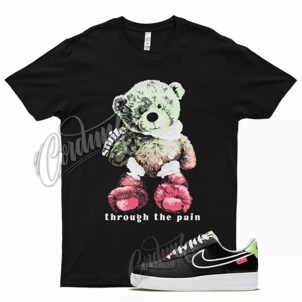 Black SMILE T Shirt for N Air Force 1 Do You Lime Glow Hyper Pink White Jezsport.com