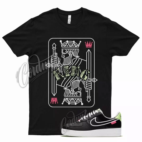 Black KING T Shirt for N Air Force 1 Do You Lime Glow Hyper Pink White Jezsport.com