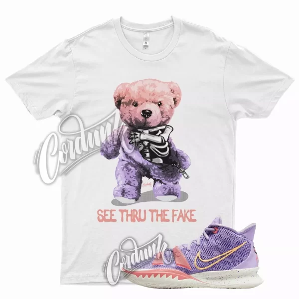 White THRU T Shirt for N Kyrie 7 Daughters Soft Purple Pink Orange Jezsport.com