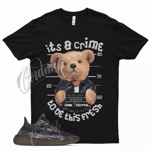 Black CRIME T Shirt for YZ Boost 350 V2 MX Rock 380 500 700 Stone Jezsport.com