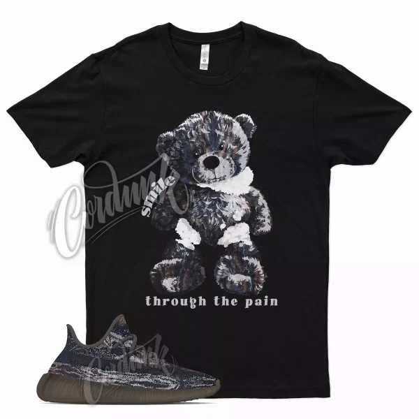 Black SMILE T Shirt for YZ Boost 350 V2 MX Rock 380 500 700 Stone Jezsport.com