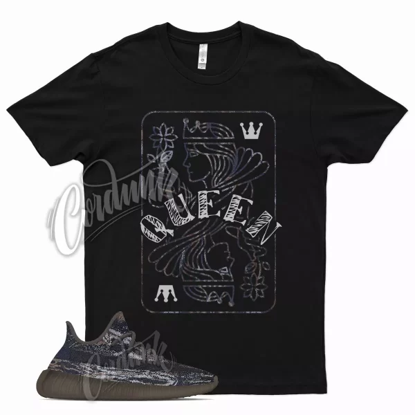 Black QUEEN T Shirt for YZ Boost 350 V2 MX Rock 380 500 700 Stone Jezsport.com