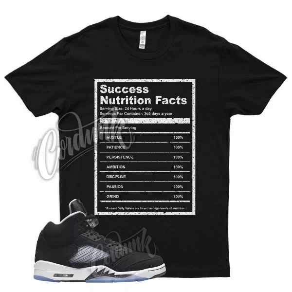 Black SUCCESS Shirt for J1 5 Oreo Pure White Cool Grey Moonlight Atlanta Jezsport.com