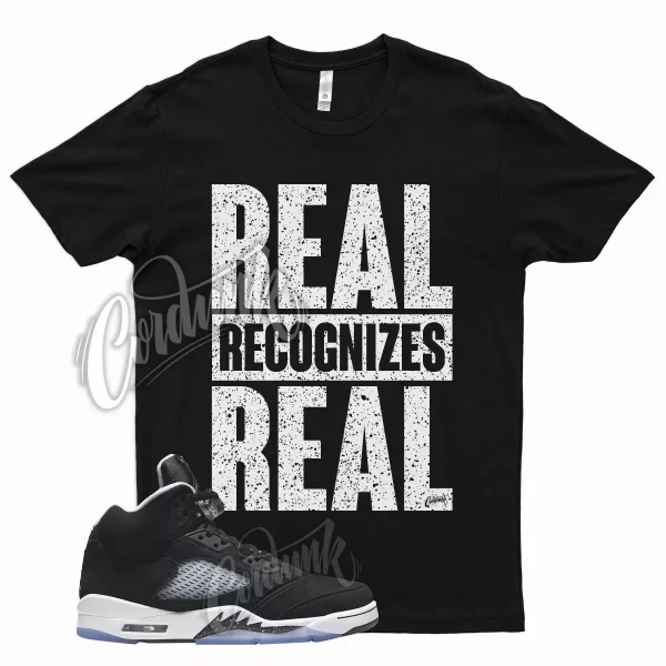 Black REAL Shirt for J1 5 Oreo Pure White Cool Grey Moonlight Atlanta Jezsport.com