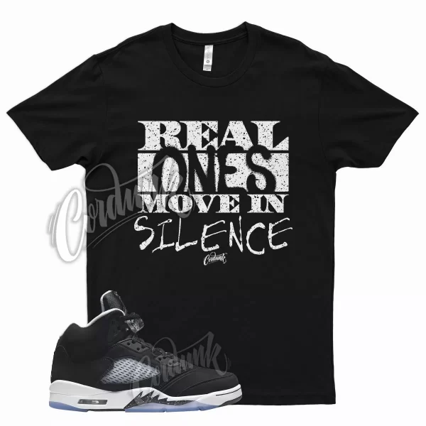 Black REAL Shirt for J1 5 Oreo Pure White Cool Grey Moonlight Atlanta Jezsport.com