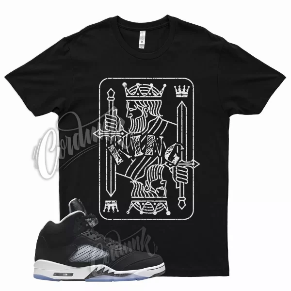 Black KING Shirt for j1 5 Oreo Pure White Cool Grey Moonlight Atlanta Jezsport.com