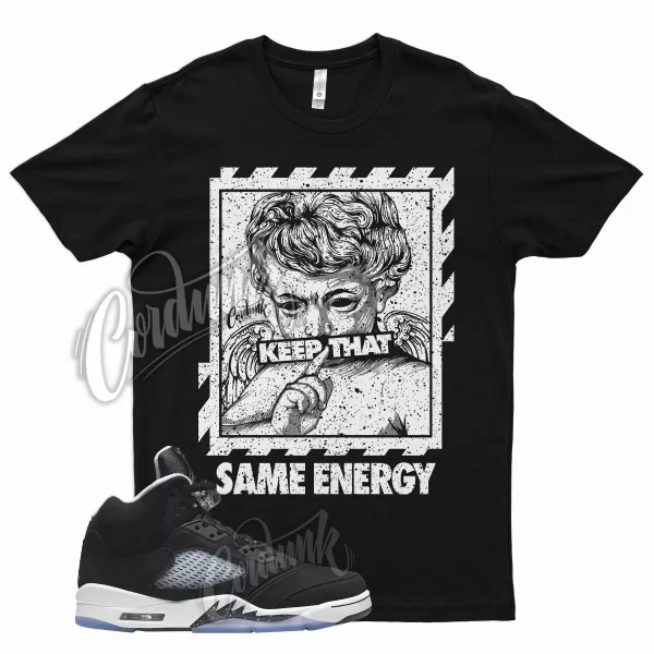 Black ENERGY Shirt for J1 5 Oreo Pure White Cool Grey Moonlight Atlanta Jezsport.com