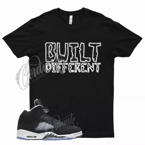 Black BUILT Shirt for J1 5 Oreo Pure White Cool Grey Moonlight Atlanta Jezsport.com