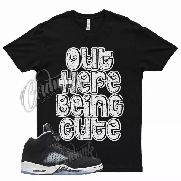 Black CUTE Shirt for J1 5 Oreo Pure White Cool Grey Moonlight Atlanta Jezsport.com