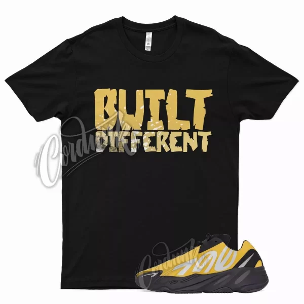 Black BUILT T Shirt for YZ 700 MNVN Honey Flux Yellow Metallic Silver 350 Jezsport.com