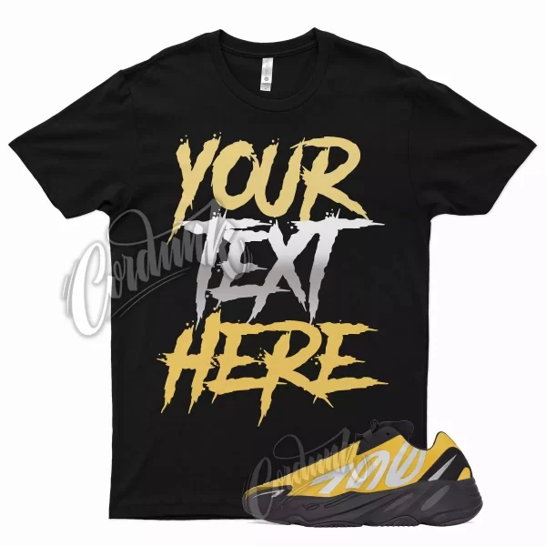 Black CUSTOM T Shirt for YZ 700 MNVN Honey Flux Yellow Metallic Silver 350 Jezsport.com