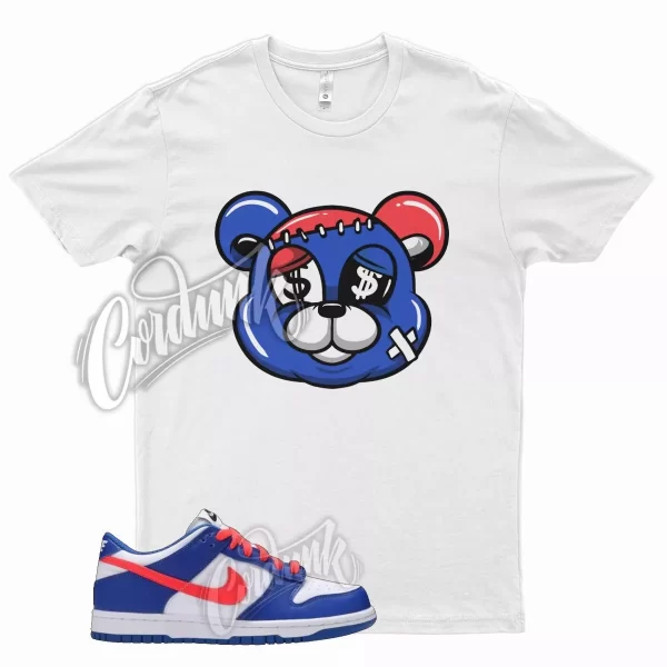 White STITCH Shirt for N Dunk Low Bright Crimson Game Royal Black Infrared Jezsport.com