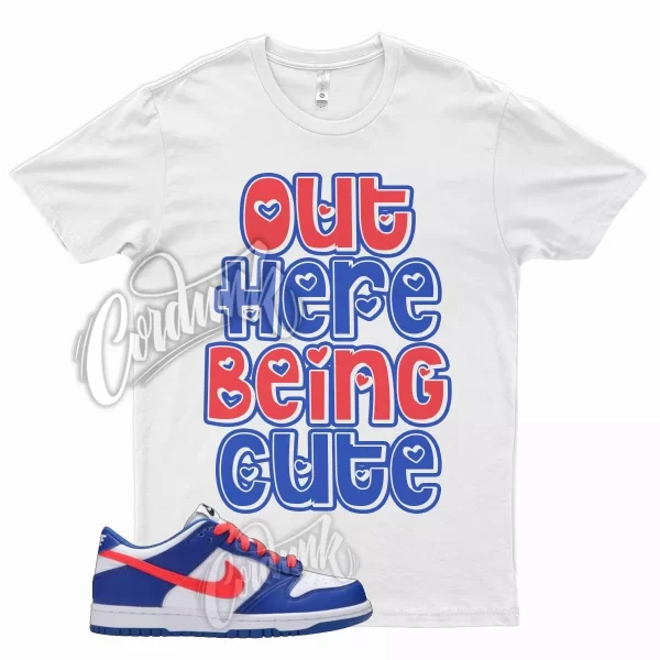 White CUTE Shirt for N Dunk Low Bright Crimson Game Royal Black Infrared Jezsport.com