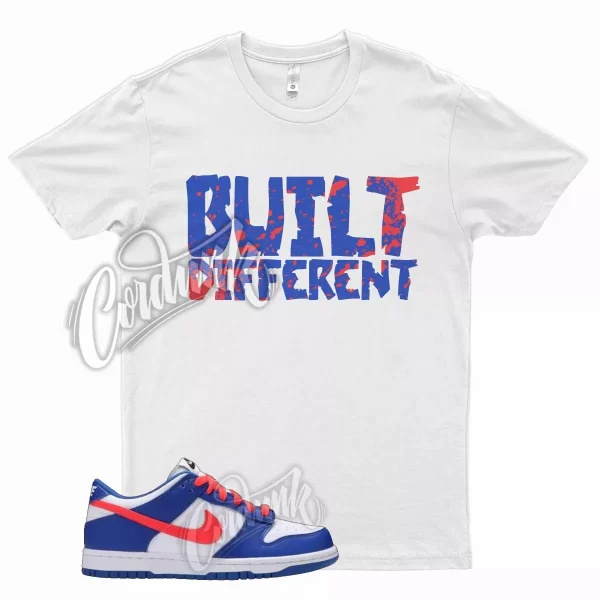 White BUILT Shirt for N Dunk Low Bright Crimson Game Royal Black Infrared Jezsport.com