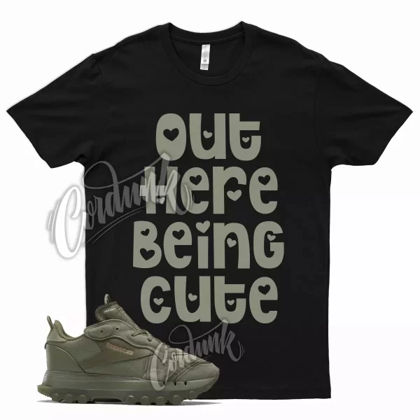 Black CUTE T Shirt for Cardi B Classic Leather Hunter Army Green Golden Jezsport.com