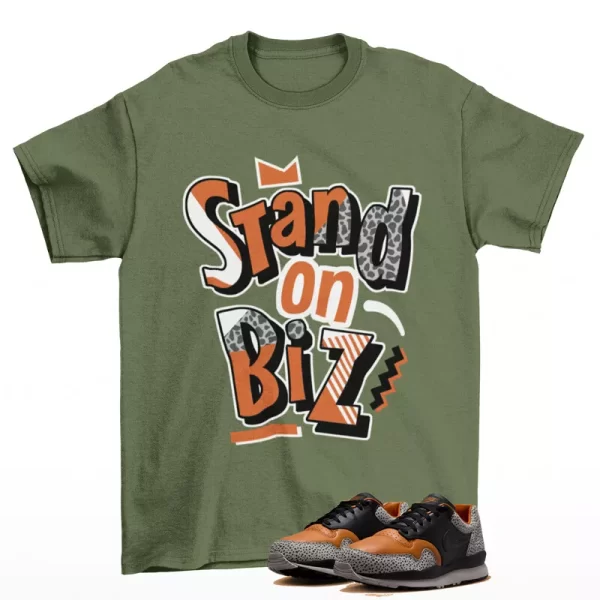 Strictly Biz Shirt Olive to Match Air Safari OG Black Monarch HM3818-001 Jezsport.com