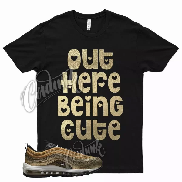 Black CUTE T Shirt for N Air Max 97 Cracked Gold Metallic DMP 6 Jezsport.com