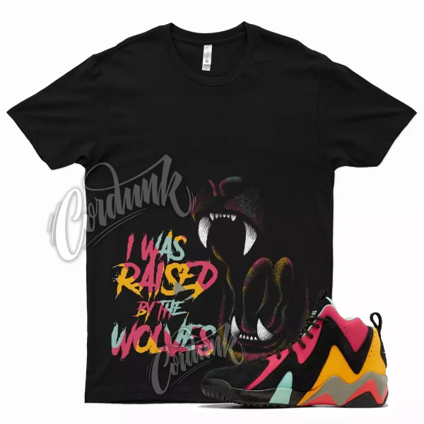 Black WOLVES T Shirt for Kamikaze ll 2 1996 All Star Pink Solar Gold Jezsport.com