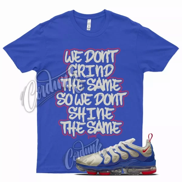 Royal GRIND T Shirt for N Air VaporMax Plus Coconut Hyper Royal Blue Crimson Jezsport.com